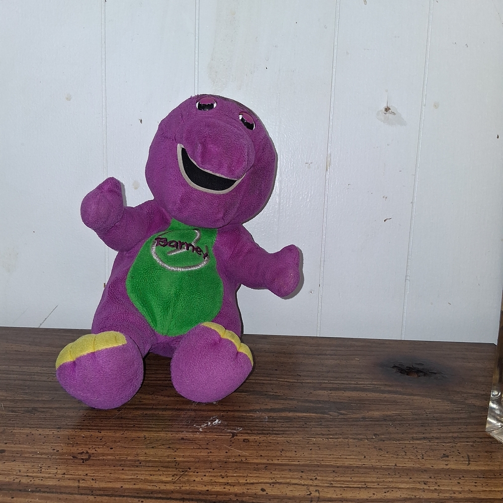 Purple and Green Stuffed Dinosaur Toy